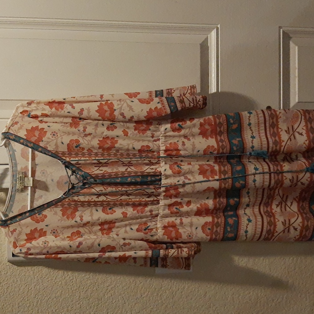 Flying Tomato bohemian mini dress with tassels size Large